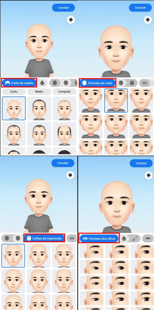 Crie e personalize seu avatar no Facebook.