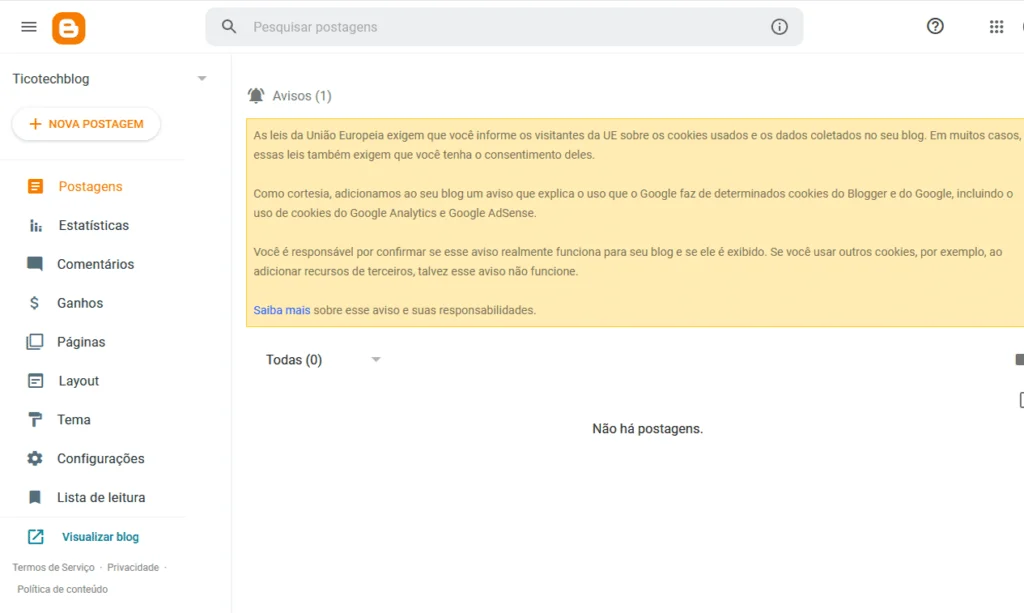 Aprenda como criar um blog com a Blogger