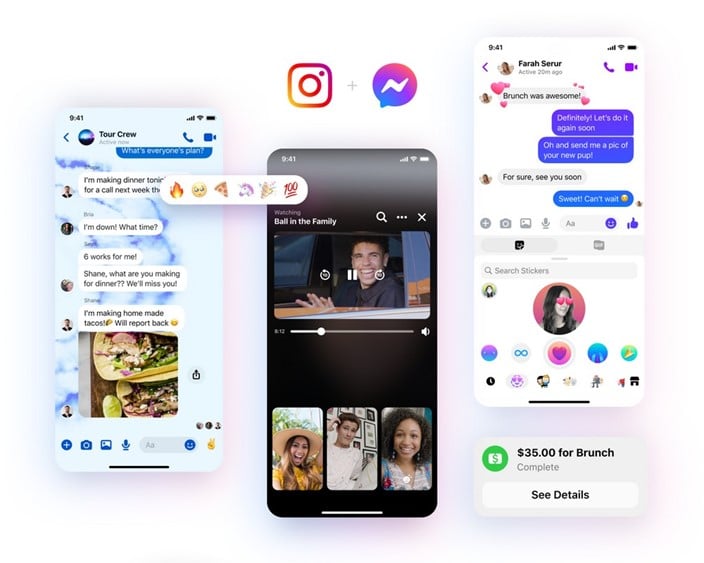 Mudanças no Messenger e integração com o Instagram